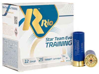 Rio Ammunition 12-Gauge Star Team EVO Training 7.5-Shot Shotgun Shells, 2.75 in., 1-1/8 oz., 25 Rounds