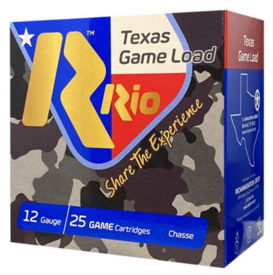 Rio Ammunition 12-Gauge Texas Game Load High Velocity 8-Shot Shotgun Shells, 2.75 in., 1-1/4 oz., 25 Rounds, TGHV368