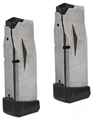 Ruger 12 Round 9mm Luger Magazine Value Pack for Ruger Max-9, E-Nickel, Steel, 2-Pack