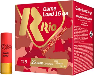 Rio Ammunition 16-Gauge Game Load 8-Shot Shotgun Shells, 2.75 in., 1-1/8 oz., 25 Rounds