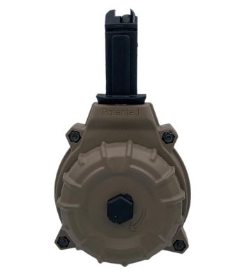 ProMag 50 Round 9mm Drum Magazine for CZ Scorpion, Flat Dark Earth, DuPont Zytel Polymer