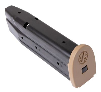 SIG Sauer 17 Round 9mm Luger Magazine for Sig P320/M17/M18, Black/Coyote, Steel