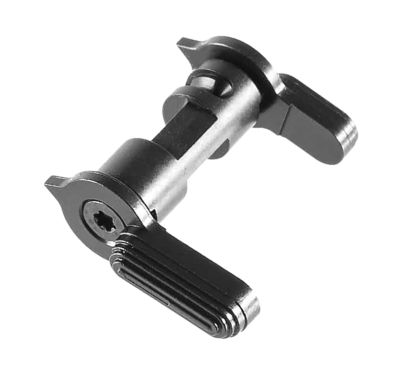 Patriot Ordnance Factory Safety Selector for AR-Platform, Ambidextrous, Black, Hardcoat Anodized