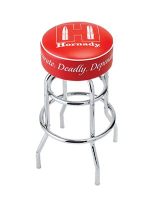 Hornady Reloading Bench Stool, Chrome/Red, Chromed Steel/Vinyl