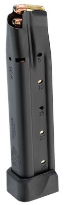 Springfield Armory 26+1 Round 9mm Luger Magazine for Springfield 1911 Prodigy, Double Stack, Black, Steel