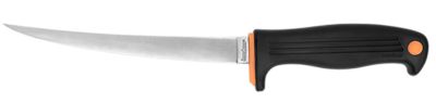 Kershaw 7 in. Clearwater Fixed Fillet Knife with Sheath, Plain Satin 420J2 SS Blade, Black Co-Polymer Handle