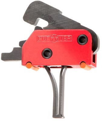 Patriot Ordnance Factory Drop-In Single-Stage Flat Trigger, Black/Red, Steel