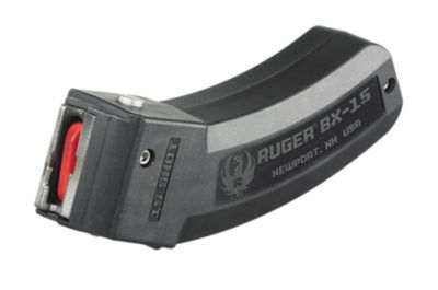 Ruger BX-15 15 Round 22 LR Magazine for Ruger 10/22/SR/American Rimfire/ 77/Charger 22LR BX-15, Black