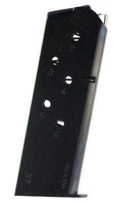 MEC-GAR 6 Round 45 ACP Magazine for 1911 Officer, Blued, Carbon Steel