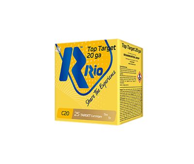 Rio Ammunition 20-Gauge Top Target 8-Shot Shotgun Shells, 2.75 in., 7/8 oz., 25 Rounds
