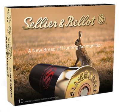 Sellier & Bellot 12-Gauge Hunting 12-Pellet Buckshot Shotgun Shells, 00, 2.75 in., 1-1/4 oz., 10 Rounds
