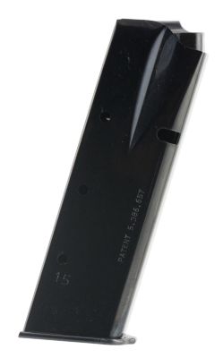 MEC-GAR Standard 15 Round 9mm Luger Magazine for Browning Hi-Power/Springfield SA-35, Blued, Carbon Steel