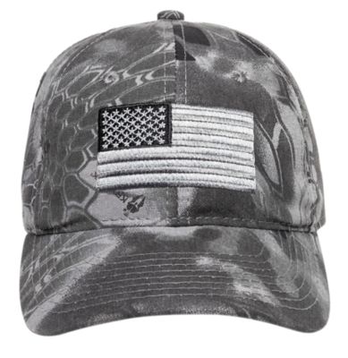 Outdoor Cap Unisex USA Flag Adjustable Cap, OSFA, Kryptek Raid