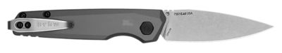 Kershaw 2.79 in. Launch 18 Automatic Spear Point Folding Knife, Stonewashed CPM 154 SS Blade, Gray/Black Anodized Handle