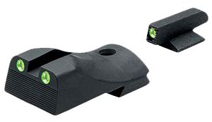 Kimber Slant Fixed Night Sights for Kimber 1911, Green/Tritium Black Outline Front, Green/Tritium Black Outline Rear