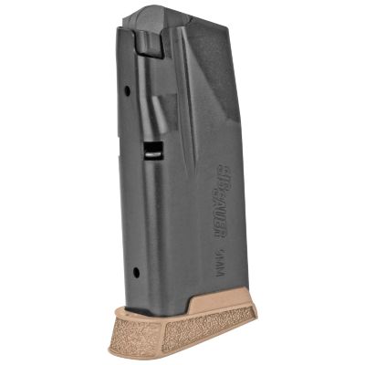 SIG Sauer 10 Round 9mm Luger Magazine for Sig P365 Micro Compact, Black/Coyote, Steel