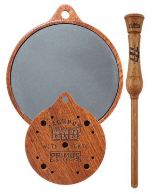 Primos Jackpot Hardwood Striker Turkey Call, Gray/Natural