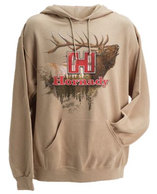 Hornady Men's Elk Poly/Cotton Hoodie, Large, Tan/Khaki