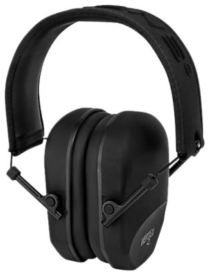 Radians Vertex Over-the-Head Passive Earmuffs, 23 dB Noise Reduction Rating, Black, 1 Pair