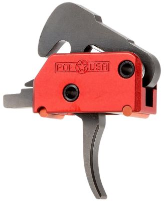 Patriot Ordnance Factory Drop-In Two-Stage Curved Trigger, Black/Red