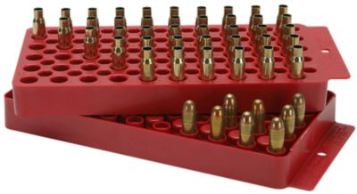 MTM Universal Loading Tray, Multi-Caliber, Red, Plastic, 50-Round