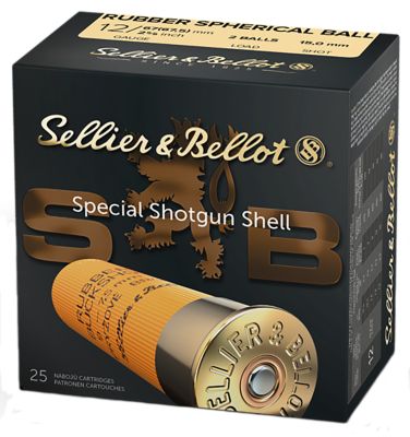 Sellier & Bellot 12-Gauge Special Rubber Shotgun Shells, 2.75 in., 25 Rounds
