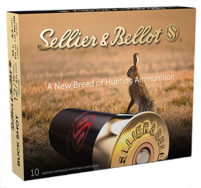 Sellier & Bellot 12-Gauge Hunting 9-Pellet Buckshot Shotgun Shells, 00, 2.75 in., 1-1/8 oz., 10 Rounds