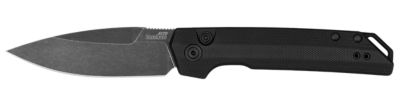 Kershaw 3.45 in. Launch Iridium Automatic Folding Knife, Blackwash CPM MagnaCut Steel Blade, Black Anodized Aluminum/G10 Handle