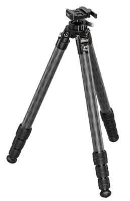 Leofoto USA 6.06 to 58.54 in. Aluminum ST-X Series Shooting Tripod with Integrated Ballhead, Black