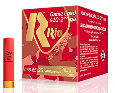 Rio Ammunition .410-Bore Game Load Heavy Field 6-Shot Shotgun Shells, 3 in., 1-1/16 oz., 25 Rounds