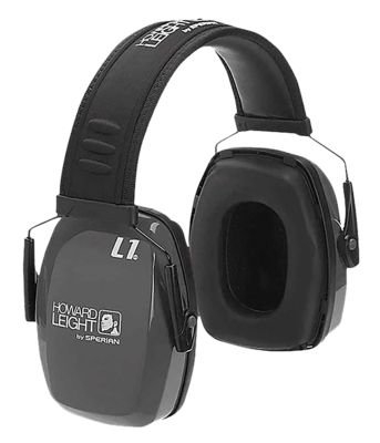 Howard Leight Leightning L1 Over-the-Head Passive Earmuffs, 25 dB Noise Reduction Rating, Charcoal/Black, 1 Pair