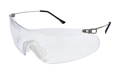 Radians Adult Clay Pro Wraparound Shooting Glasses, Clear/Silver