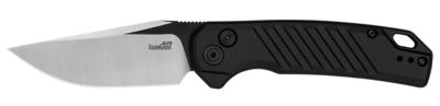 Kershaw 3.30 in. Launch 23 Automatic Trailing Point Folding Knife, Black Cerakote/Satin CPM 154 SS Blade, Black Anodized Handle