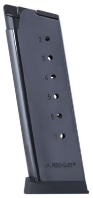 MEC-GAR 7 Round 45 ACP Magazine for 1911 Officer, Blued, Carbon Steel