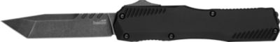 Kershaw 3.30 in. Livewire Automatic OTF Tanto Folding Knife, Plain Black DLC CPM MagnaCut Steel Blade, Black Anodized Handle