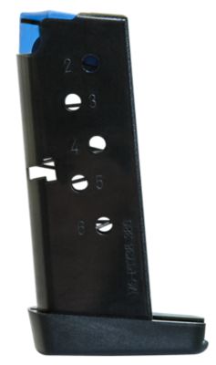 MEC-GAR 6 Round 380 ACP Magazine for Taurus PT738 TCP, Blued, Carbon Steel
