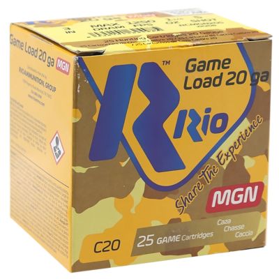 Rio Ammunition 20-Gauge Game Load 5-Shot Shotgun Shells, 3 in., 1-1/4 oz., 25 Rounds