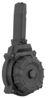 ProMag Standard 50 Round 9mm Luger Drum Magazine for Glock 43X/48, Black, DuPont Zytel Polymer