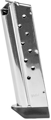 Kimber 9 Round 9mm Luger Magazine for 1911, Silver, Stainless Steel