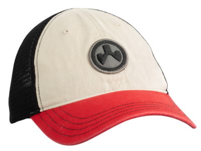 Magpul Unisex Icon Patch Adjustable Snapback Trucker Hat, OSFA, Stone/Red/Black