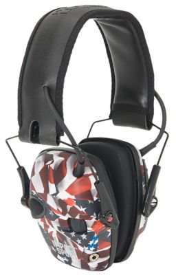 Howard Leight Impact Sport Over-the-Head Electronic Earmuffs, 22 dB Noise Reduction Rating, Classic One Nation, 1 Pair