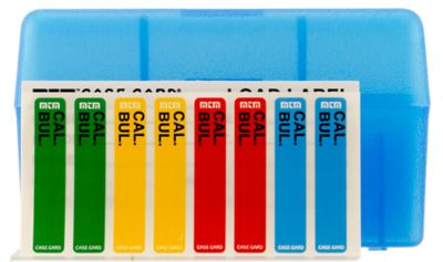 MTM .223/.204 Caliber Case-Gard R-50 Polypropylene Ammo Box, Holds 50 Rounds, Clear Blue
