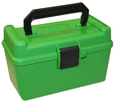 MTM .300 Winchester Magnum/.300 Remington Ultra Magnum Deluxe Polypropylene Ammo Box, Holds 50 Rounds, Green