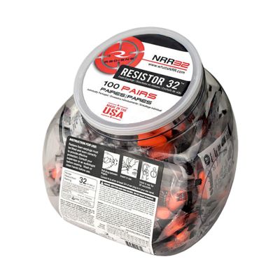 Radians Foam Earplugs, 32 dB Noise Reduction Rating, In The Ear, Orange, 100 Pairs