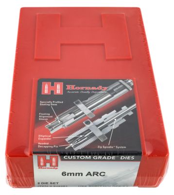 Hornady Custom Grade Series III 2-Die Set, 6mm ARC, Includes Sizing Seater