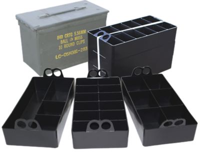 MTM Polypropylene Ammo Can Organizer Insert, Black