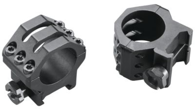 Weaver Mounts Six-Hole Skeleton Rings, 1 in. Tube, Medium, Picatinny/Weaver, Matte Black