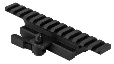 NCStar Gen2 QR Riser for AR-15/M4, Locking/Quick Detach, Picatinny Rail Mount, Black, Aluminum