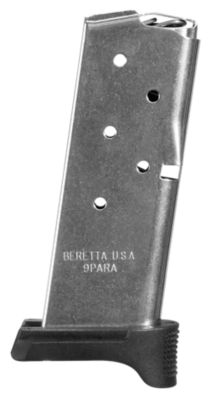 Beretta USA 6 Round 9mm Luger Magazine for Beretta APX Carry, Stainless Steel