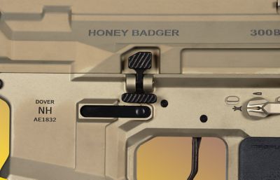Q LLC Balanced Bolt Catch for AR-15, Oversized, Black, QPQ Nitride, Stainless Steel